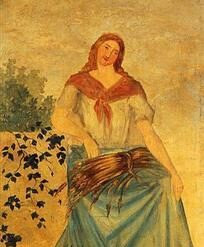 Summer in The Four Seasons" – Paul Cézanne, 1861 Allegorical Oil Painting, Romanticism