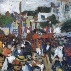 Oil Painting Inspired by Picasso’s Early Years – 'The Fourteenth of July' (1901) Genre Art on Canvas