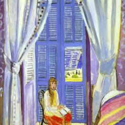 Custom Oil Painting Inspired by Matisse – 'The French Window at Nice' (1919) – Expressionist Landscape on Canvas