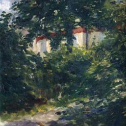 The Garden Around Manet’s House – Inspired by Edouard Manet’s 1882 Realist Landscape