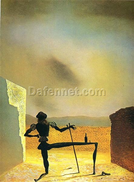 The Ghost of Vermeer van Delft which Can Be Used as a Table – Salvador Dali-Inspired Surrealist Symbolic Painting (1934) Oil on Wood