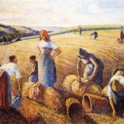 The Gleaners" – 1889 Oil Painting by Camille Pissarro | Neo-Impressionist Art