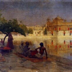 Custom Oil Reproduction of Edwin Lord Weeks' The Golden Temple, Amritsar – 1890 Orientalist Landscape Painting