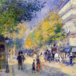 Impressionist Cityscape Masterpiece – The Great Boulevards, 1875 by Pierre-Auguste Renoir