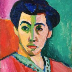 Custom Oil Painting Inspired by Henri Matisse – 'The Green Line' (1905) – Fauvist Portrait on Canvas