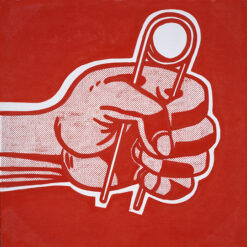 Pop Art Canvas Painting Inspired by Roy Lichtenstein’s 'The Grip' – Hand-Painted Oil Art for Modern Homes