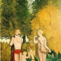 Hand-painted Henri Rousseau The Happy Quartet – 1902 Naïve Art Oil Painting | Canvas Reproduction of Music and Celebration