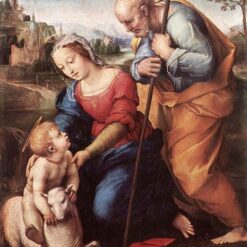 The Holy Family with a Lamb" by Raphael (1507) | Renaissance Religious Art
