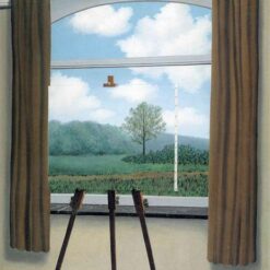 The Human Condition Inspired by René Magritte – 1933 Surrealist Symbolic Oil Painting, Canvas (100x81 cm)