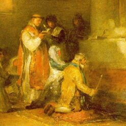 Francisco Goya The Ill-Matched Couple - Romanticism Genre Oil Painting on Tin, 1828 Artwork