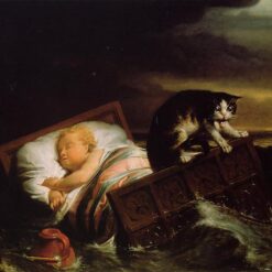 The Inundation of The Biesbosch in 1421 – Historic Oil Painting by Sir Lawrence Alma-Tadema (1856)