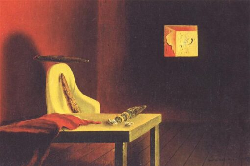 The Invisible Man – Surrealist Interior Oil Painting Inspired by Salvador Dali