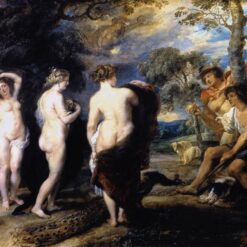 Baroque Art – The Judgment of Paris by Peter Paul Rubens, Mythological Oil Painting, 1636
