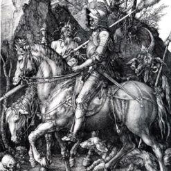 Albrecht Dürer’s The Knight, Death and the Devil – 1513 Northern Renaissance Engraving Replica