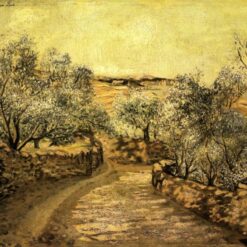 Post-Impressionist Landscape Oil Painting Inspired by Salvador Dalí – The Lane to Port Lligat (c.1921)