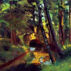 The Little Bridge, Pontoise" by Camille Pissarro – 19th-Century French Impressionist Art