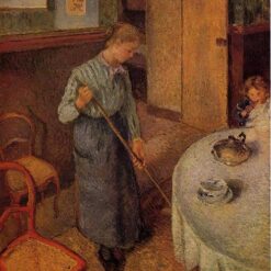 The Little Country Maid" by Camille Pissarro – 1882 | Impressionist Portrait of Rural Life