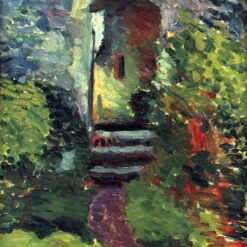 Custom Oil Painting Inspired by Henri Matisse – 'The Little Gate of the Old Mill' (1898) – Divisionist Landscape on Canvas