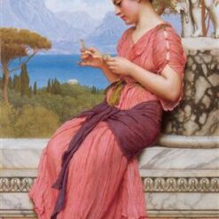 The Love Letter by John William Godward | 1913 Neoclassical Oil Painting