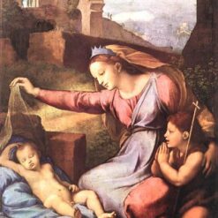 "The Madonna of the Blue Diadem" (1510-1511) by Raphael | High Renaissance Religious Painting