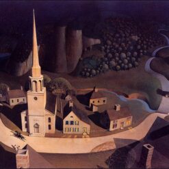 Grant Wood’s 'The Midnight Ride of Paul Revere' – Custom Oil Reproduction of 1931 Regionalist Artwork