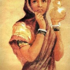 Raja Ravi Varma’s The Milkmaid – 1904 Academic Portrait Painting Replica