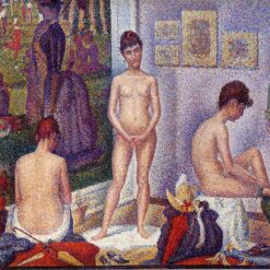 The Models" by Georges Seurat – Neo-Impressionist Nude Painting Poster