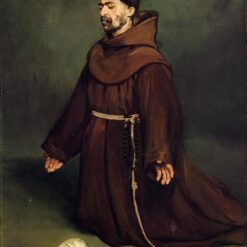 The Monk at Prayer – Inspired by Édouard Manet (1865) Realist Religious Oil Painting