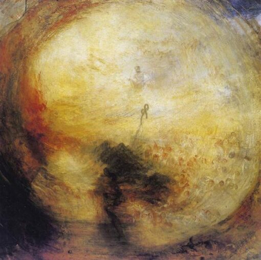 Oleo de J.M.W. Turner - La mañana después del diluvio, c.1843, Obra de arte religiosa romántica
