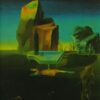 The Mysterious Source of Harmony Inspired by Salvador Dali – Surrealist Landscape Oil Painting on Canvas (1934)