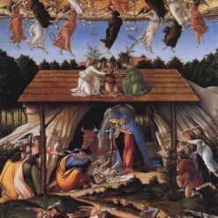 The Mystical Nativity by Sandro Botticelli – Early Renaissance Religious Canvas Painting