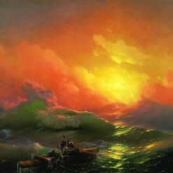 Handcrafted Marine Oil Art – 1850’s The Ninth Wave by Ivan Aivazovsky, Custom Wall Décor