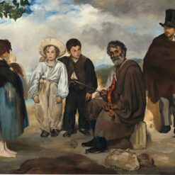 The Old Musician – Inspired by Manet's Iconic 1862 Realism Genre Painting, Oil on Canvas