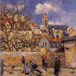 The Park in Charrettes, Pontoise" (1878) – Camille Pissarro Landscape Painting