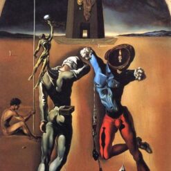 The Poetry of America (Unfinished)" - Surrealist Allegorical Oil Painting Inspired by Salvador Dali (1943)