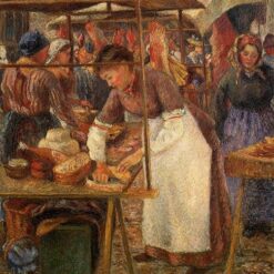 The Pork Butcher" – 1883 Oil Painting by Camille Pissarro