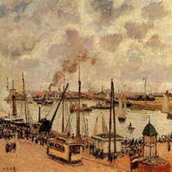 The Port of Le Havre" by Camille Pissarro – 1903 Impressionist Cityscape Oil Painting