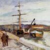The Port of Rouen" (1883) – Urban Impressionist Art by Camille Pissarro