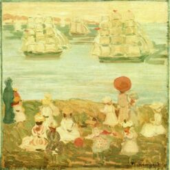 The Pretty Ships by Maurice Prendergast – Impressionist Seascape Oil Painting (c.1895 - c.1897)