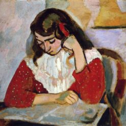 Henri Matisse Inspired Expressionist Portrait – 'The Reader, Marguerite Matisse' (1906) – Hand-Painted Oil on Canvas