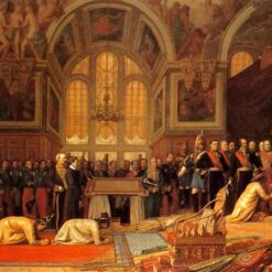 The Reception of Siamese Ambassadors by Emperor Napoleon III (1861) by Jean-Léon Gérôme | Orientalism History Painting