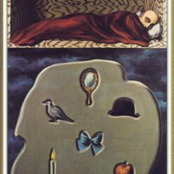 The Reckless Sleeper Inspired by René Magritte – 1927 Surrealist Symbolic Oil Painting, Canvas (116x81 cm)