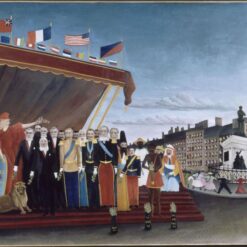 Hand-painted Henri Rousseau The Representatives of Foreign Powers – 1907 Naïve Art Oil Painting | Canvas Reproduction of Peace and Diplomacy