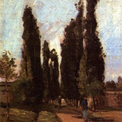 The Road" by Camille Pissarro – 1864 Realist Oil Painting of Rural Tranquility