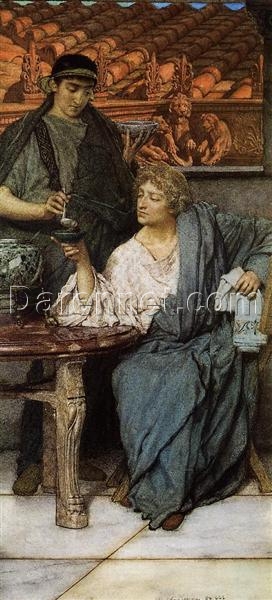 The Roman Wine Tasters – Oil on Canvas by Sir Lawrence Alma-Tadema