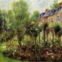 Impressionist Oil Painting Reproduction – The Rose Garden at Wargemont by Pierre-Auguste Renoir