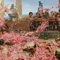 Sir Lawrence Alma-Tadema Oil Painting – The Roses of Heliogabalus (1888), Romantic Genre Art
