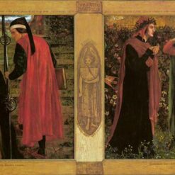 The Salutation of Beatrice Oil Painting – 1859 Dante Gabriel Rossetti Romanticism Art