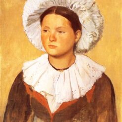 Edgar Degas ‘The Savoy Girl’ (1860) – Portrait Oil Reproduction in Impressionist Style