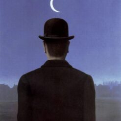 The Schoolmaster Inspired by René Magritte – 1954 Surrealist Symbolic Oil Painting, Canvas (90x65 cm)
